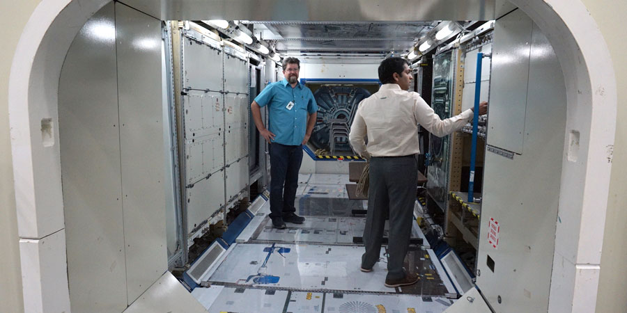 Installing AllTraq in the ISS mockup.